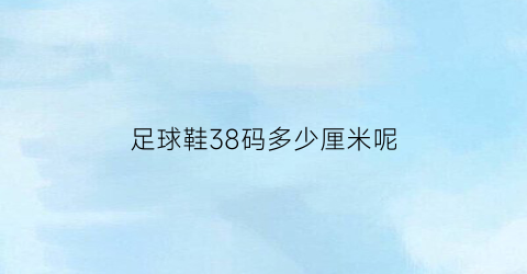 足球鞋38码多少厘米呢(38码的球鞋)