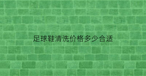 足球鞋清洗价格多少合适(足球鞋脏了可以用水洗吗)