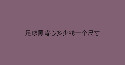 足球黑背心多少钱一个尺寸(足球运动员小背心)