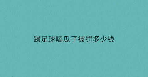 踢足球嗑瓜子被罚多少钱(踢足球嗑瓜子被罚多少钱一次)