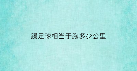 踢足球相当于跑多少公里