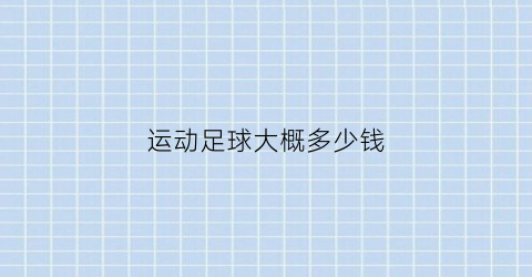 运动足球大概多少钱(足球一般多少钱一个)