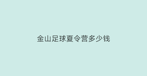 金山足球夏令营多少钱(金山区足球培训中心)