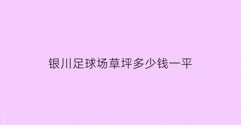 银川足球场草坪多少钱一平(银川足球场草坪多少钱一平方)