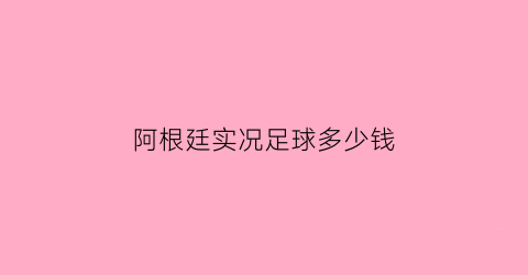 阿根廷实况足球多少钱(实况足球阿根廷球探价格)