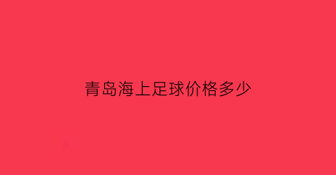 青岛海上足球价格多少(青岛海上足球价格多少一个)