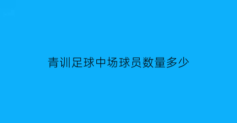 青训足球中场球员数量多少(青训足球中场球员数量多少个)