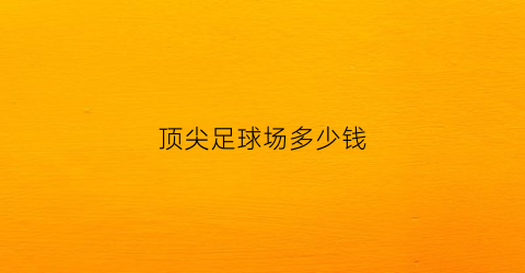 顶尖足球场多少钱(顶级足球场)