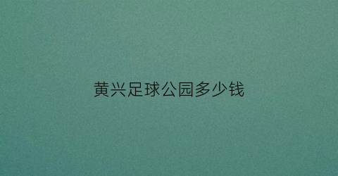 黄兴足球公园多少钱(黄兴体育运动公园电话)